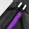 Wholesale of ten-bone fully automatic large-sized business advertising umbrellas, weather umbrellas, black rubber sun protection three-fold umbrellas, gift sun umbrellas Specification image